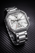 Luxury Octagon Chronograph Watch – Silver Stainless Steel (Men’s Edition)