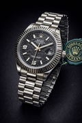 Rolex style Men’s Classic Date Watch – Fluted Bezel Stainless Steel Edition